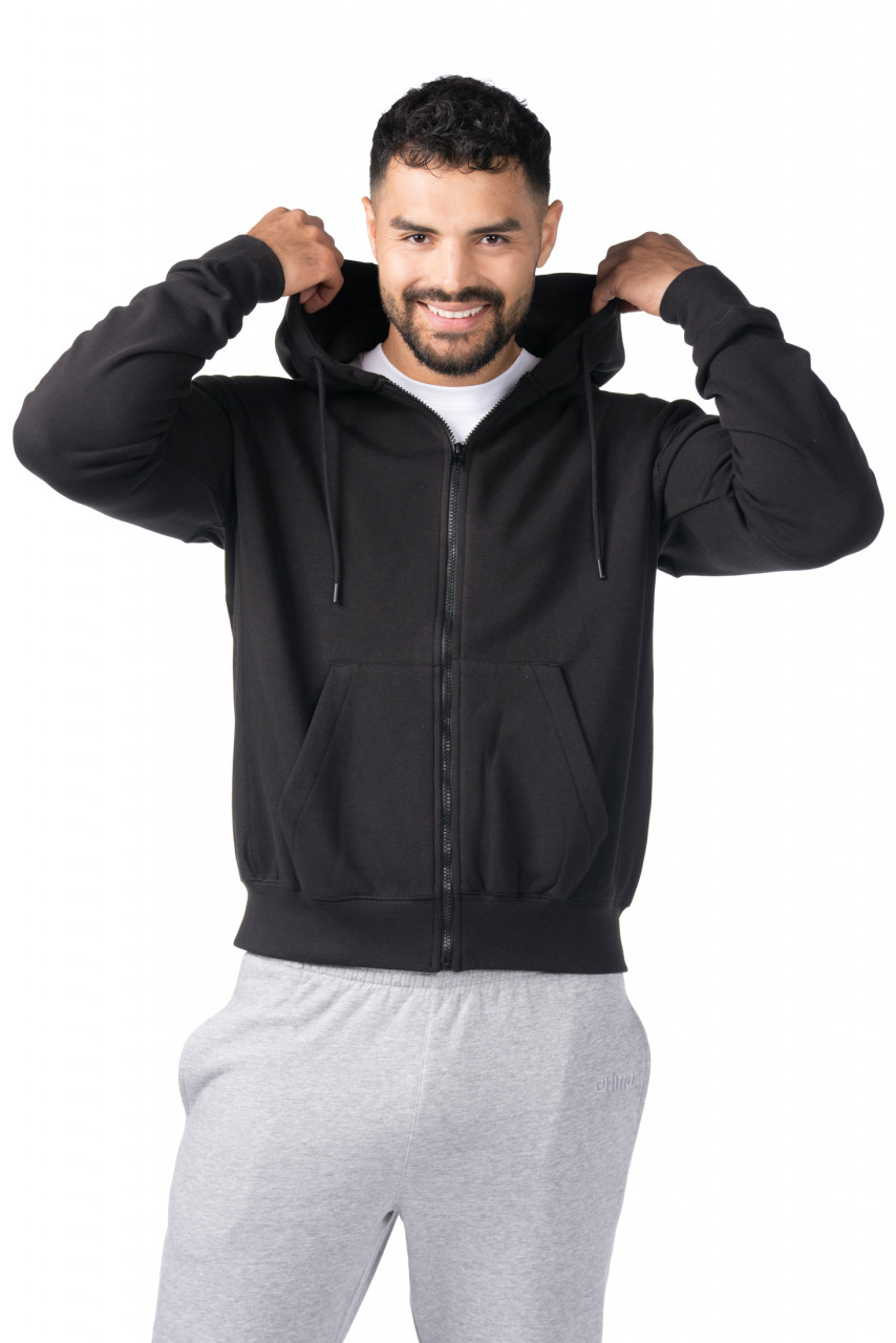 ERIMA TS Kapuzensweatjacke – schwarz (Am Modell)