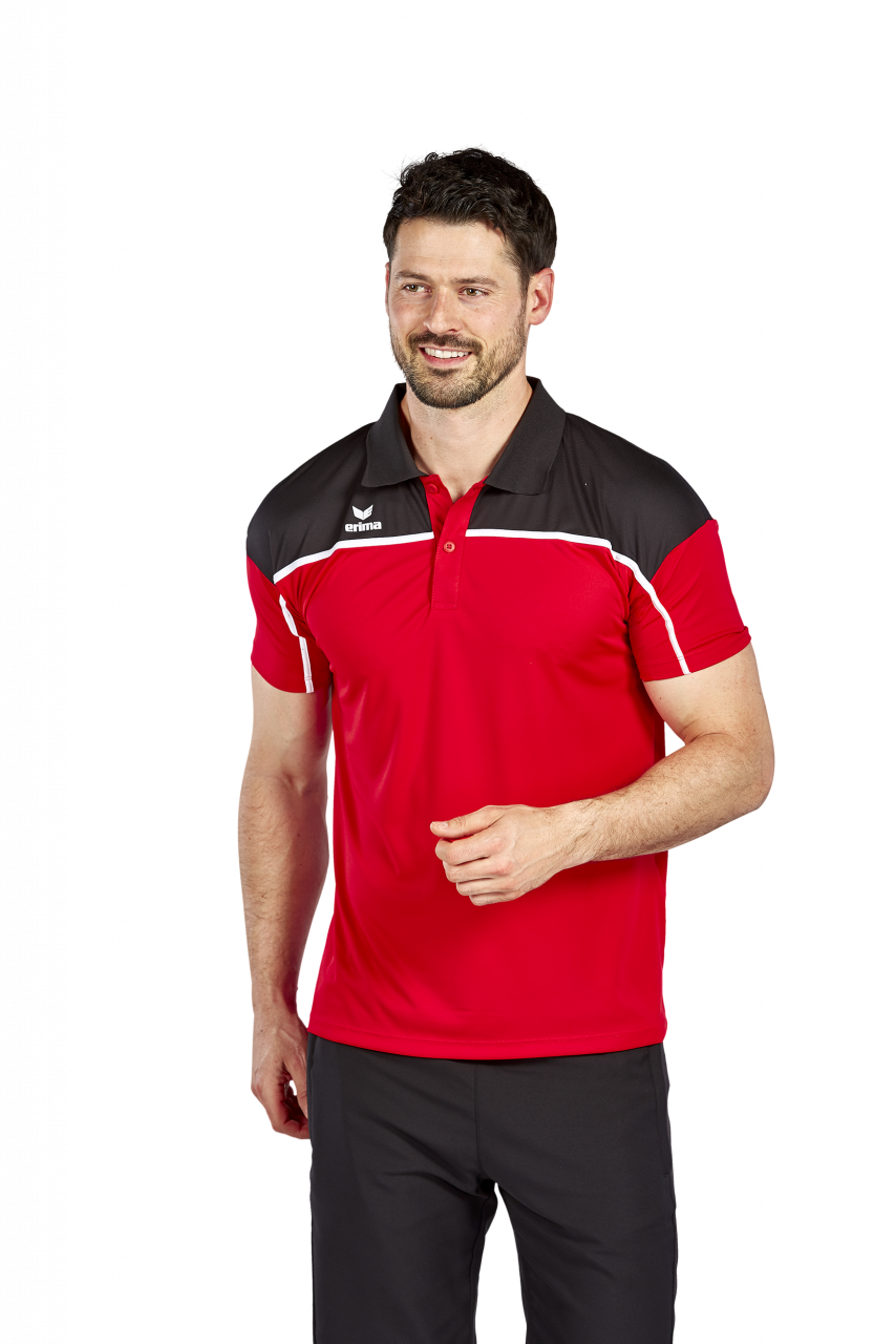 ERIMA CHANGE by erima Poloshirt – rot/schwarz/weiß (Am Modell)