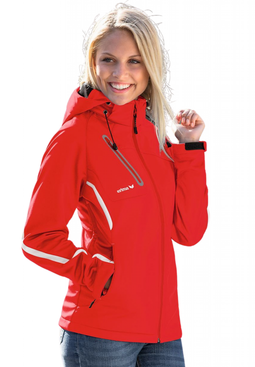 ERIMA Softshelljacke Function – rot/weiß (Am Modell)
