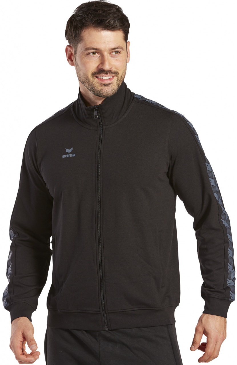 ERIMA Essential Team Tracktop Jacke – schwarz/slate grey (Am Modell)