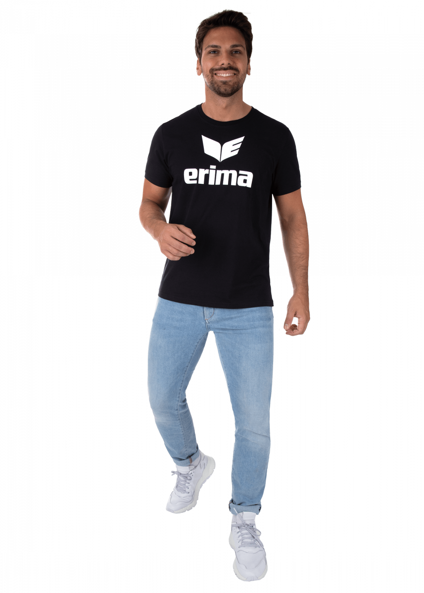 Erima Herren Promo T-Shirt | Baumwolle Shirt Mit Logo Print | Sport & Freizeit
