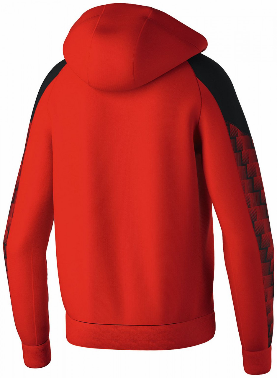 ERIMA EVO STAR Trainingsjacke mit Kapuze – rot/schwarz (Rücken)