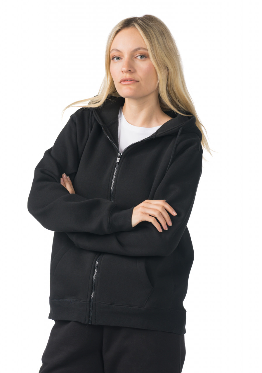 ERIMA TS Kapuzensweatjacke – schwarz (Am Modell)