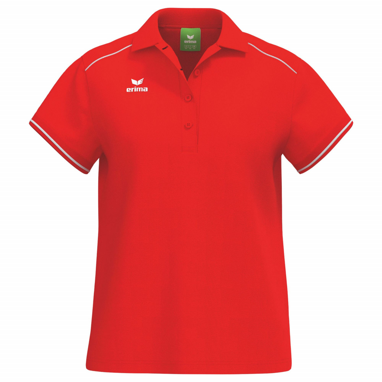 ERIMA CMPT Poloshirt – rot/weiß (Front)