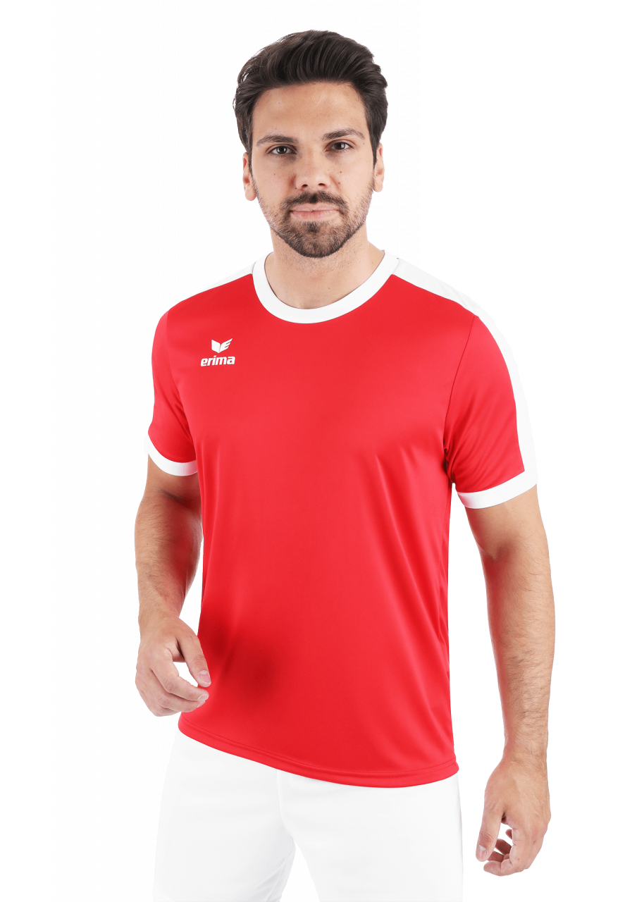 ERIMA Retro Star Trikot – rot/weiß (Am Modell)