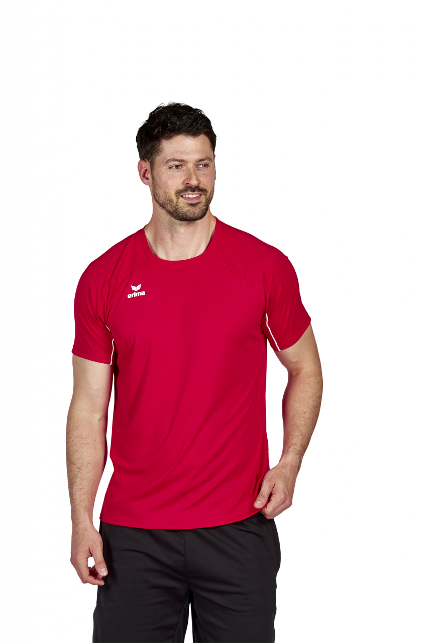 ERIMA LIGA STAR Trainings T-Shirt – rot/weiß (Am Modell)