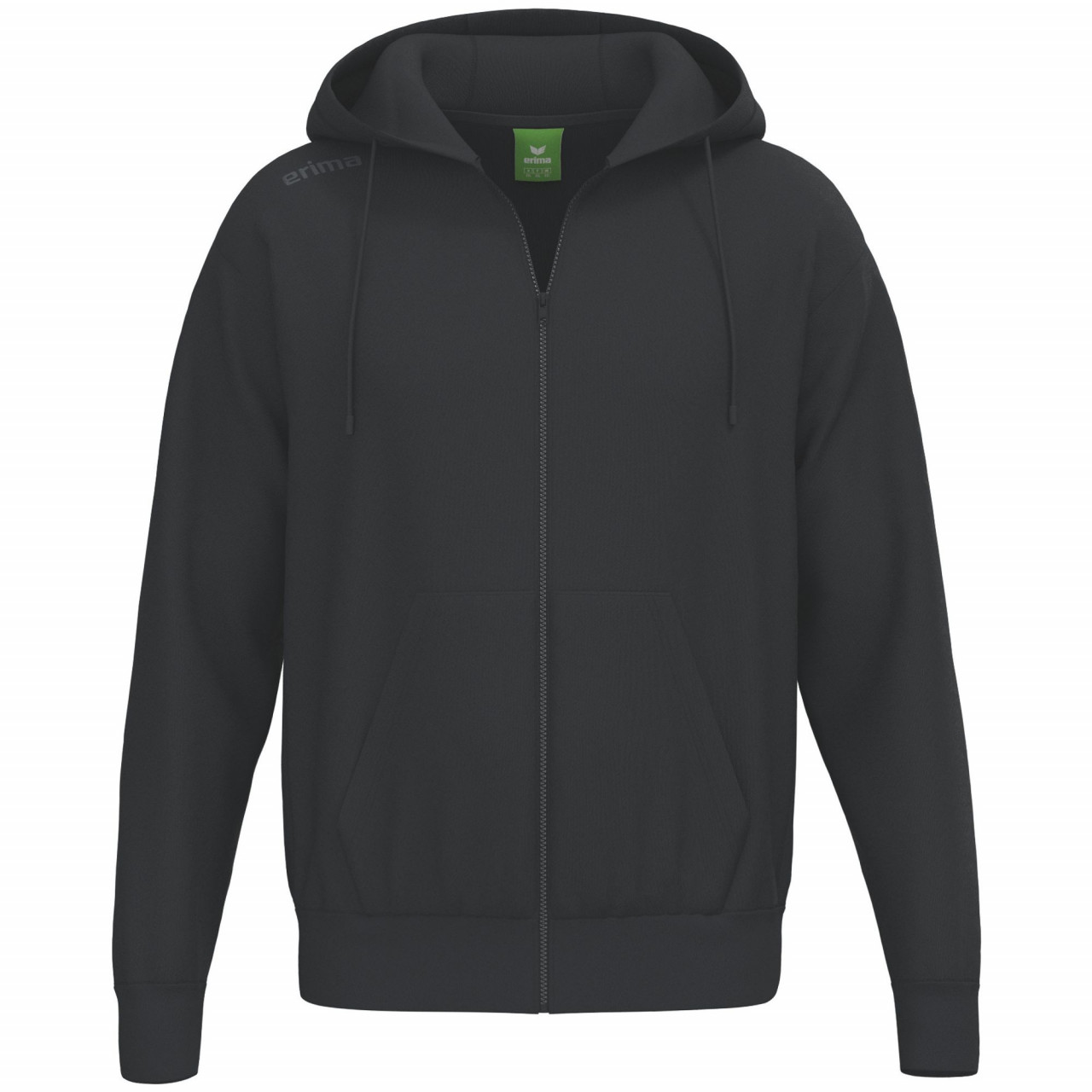 ERIMA TS Kapuzensweatjacke – schwarz (Front)