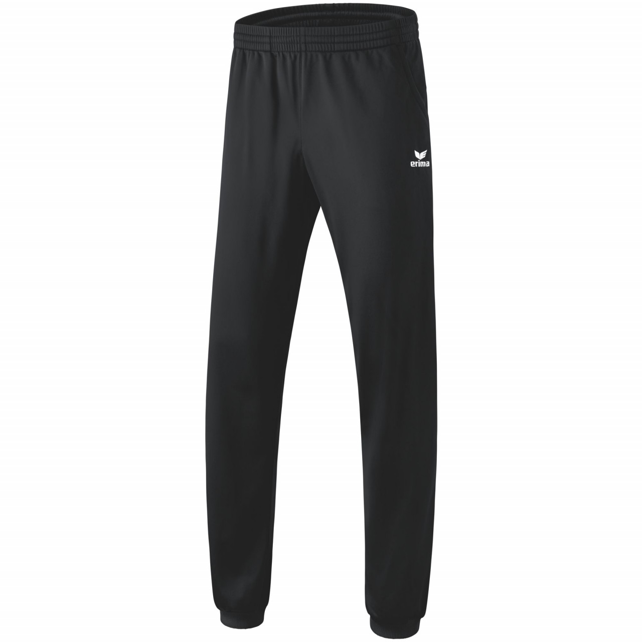 ERIMA Polyester Trainingshose mit Bündchen – schwarz (Front)