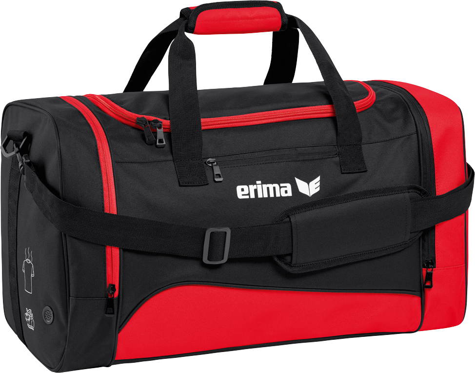 Erima Six Wings sporttas met bodemvak, green/zwart, 7232315
