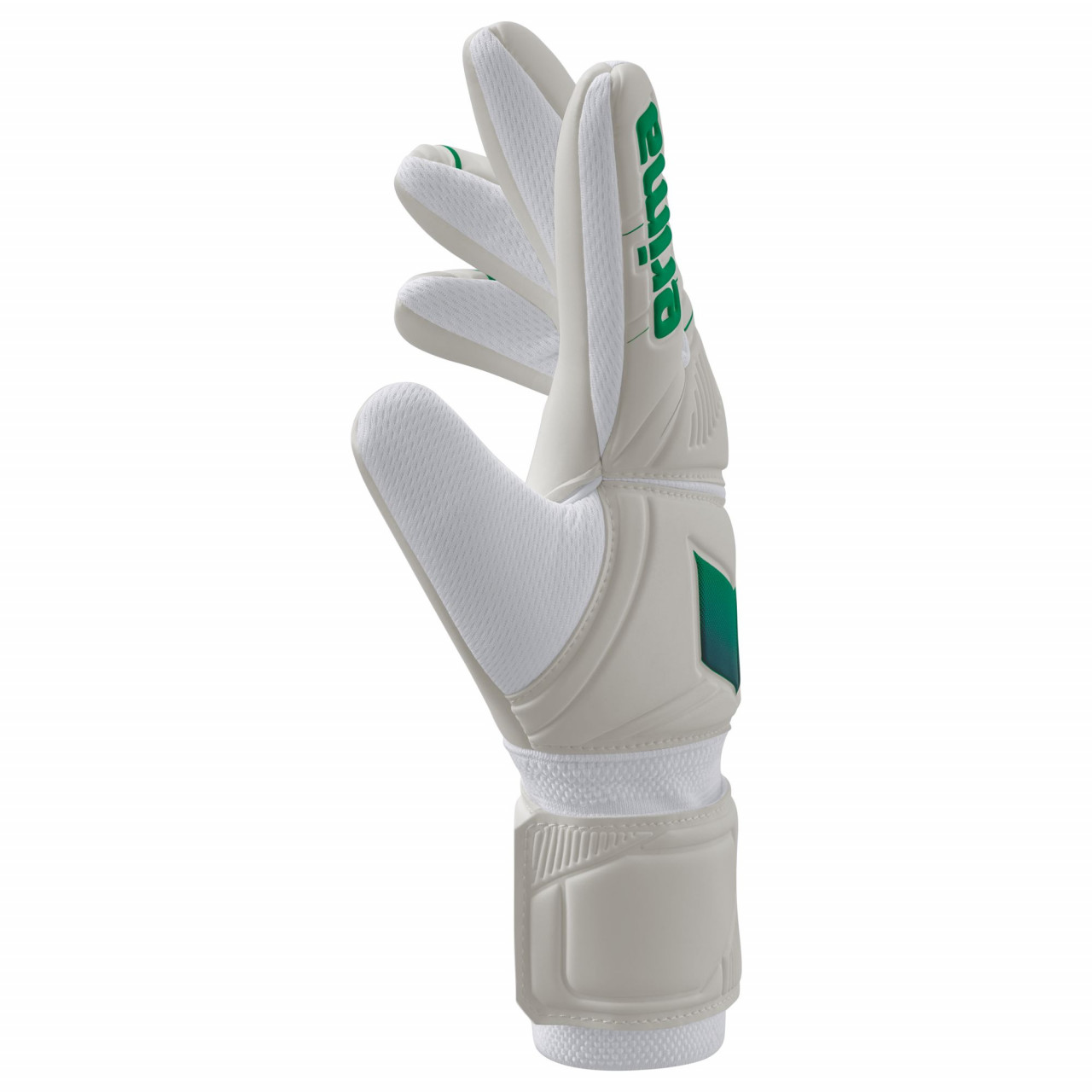 ERIMA AeroClaw New Talent Torwarthandschuh – weiß/columbia (Seite links)
