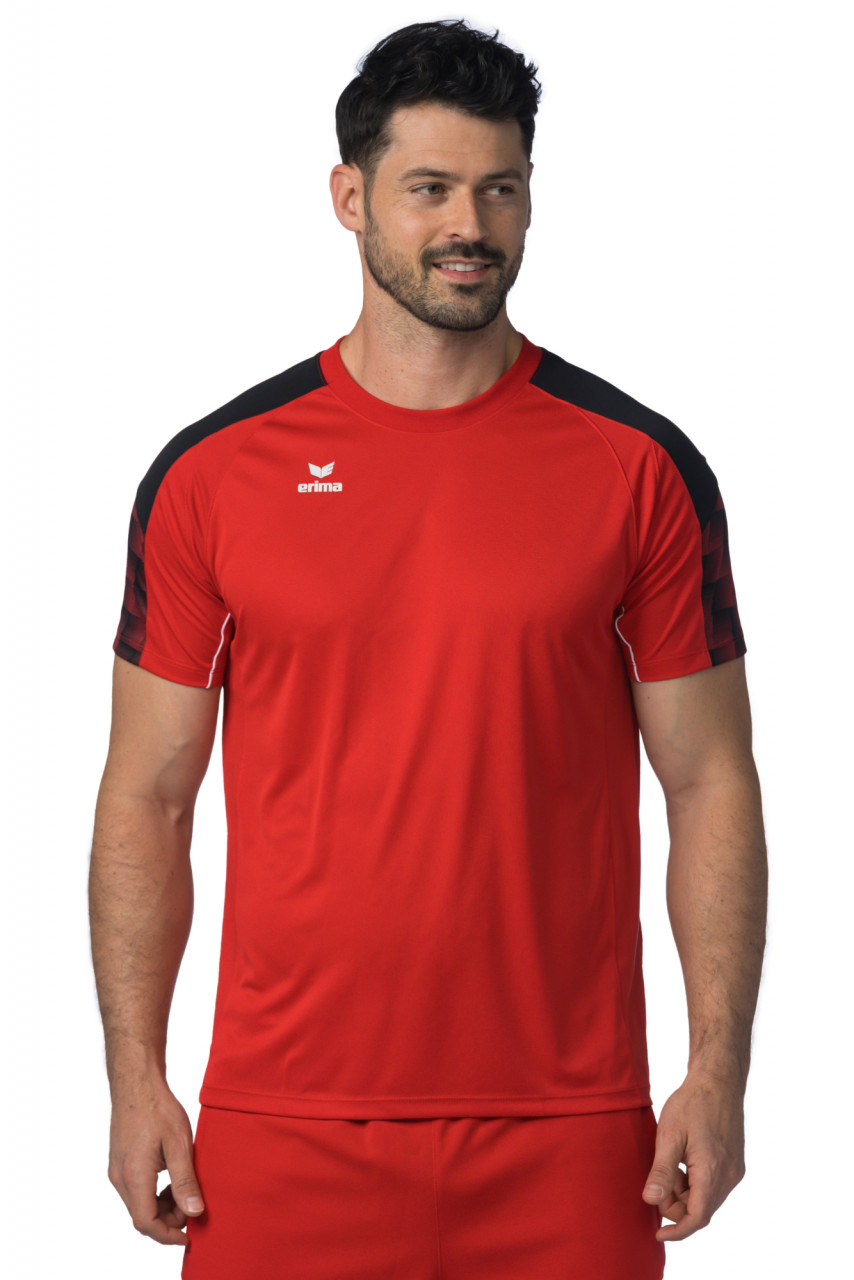 ERIMA EVO STAR T-Shirt – rot/schwarz (Am Modell)