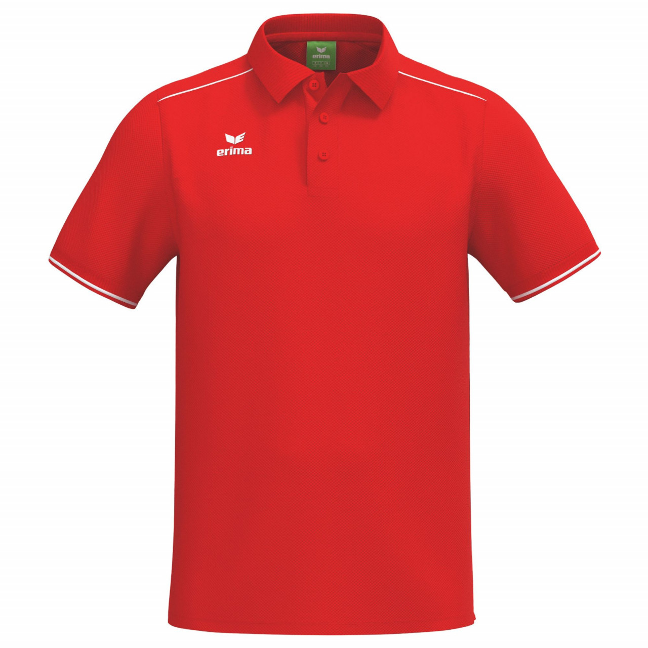 ERIMA CMPT Poloshirt – rot/weiß (Front)