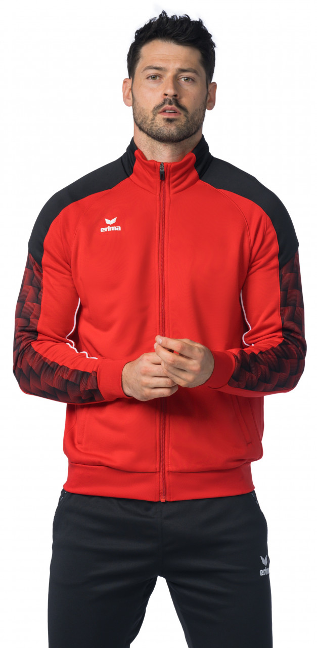ERIMA EVO STAR Trainingsjacke – rot/schwarz (Am Modell)
