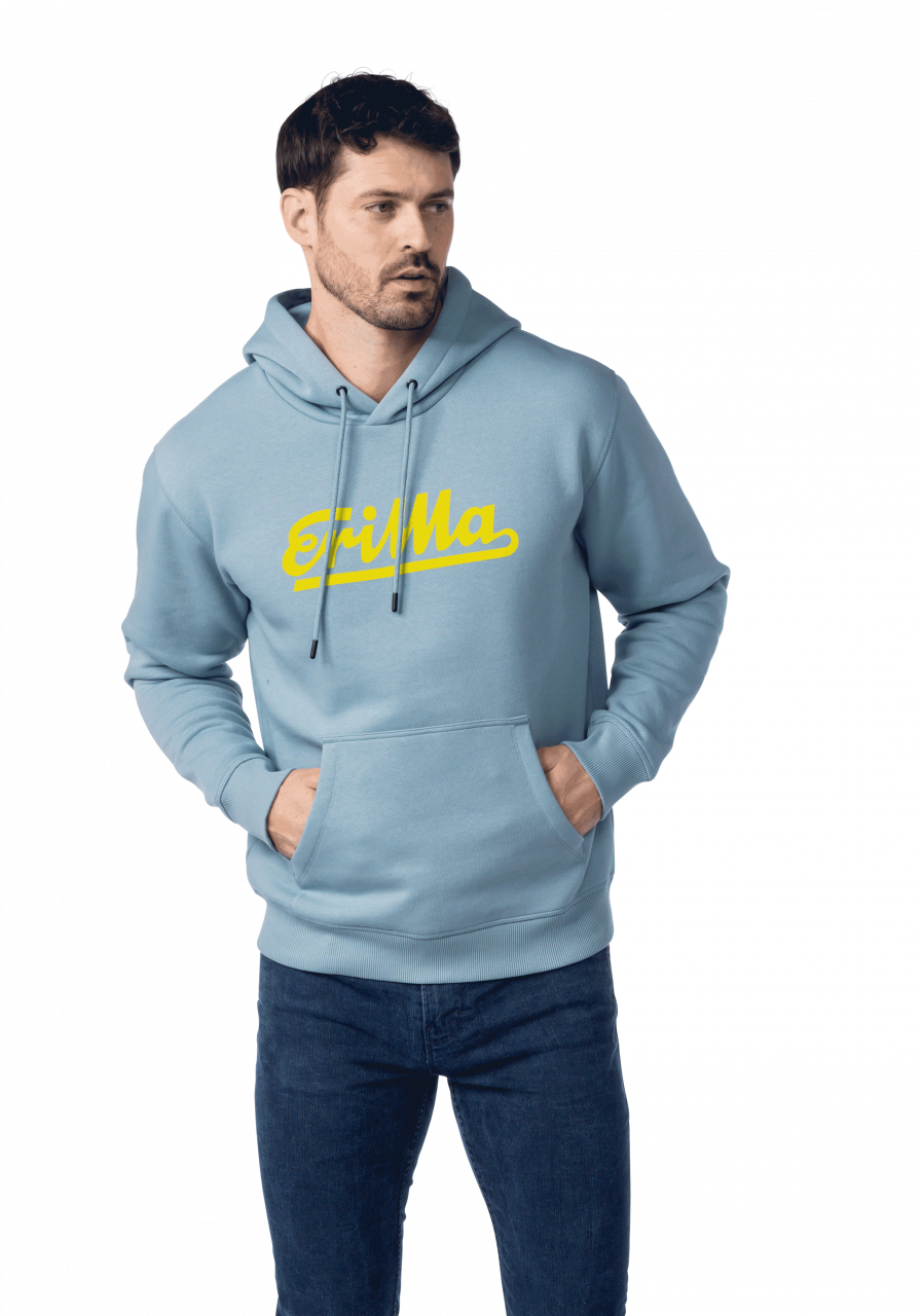 ERIMA Retro 2.0 Classic Hoodie – smoke blue (Am Modell)