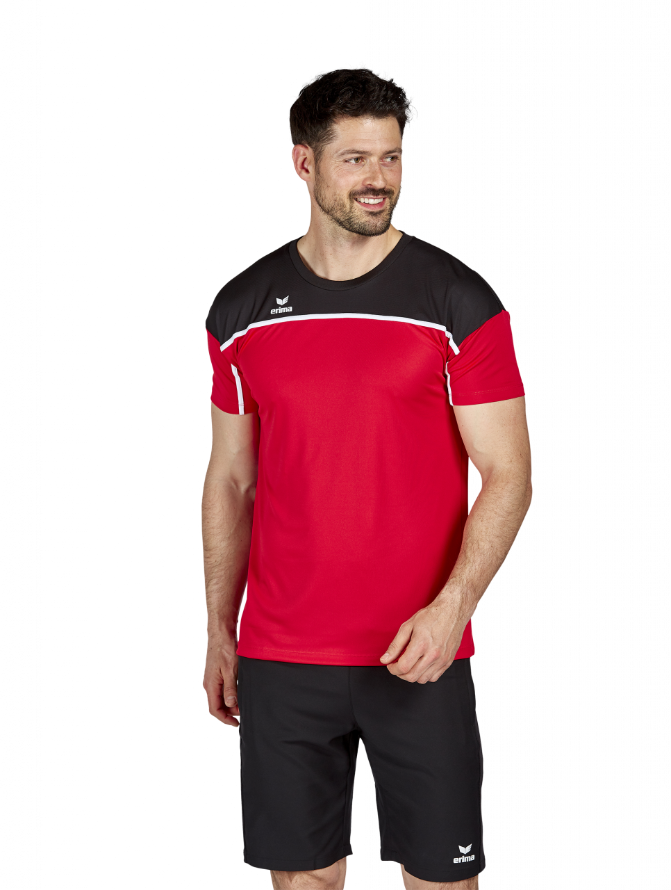 ERIMA CHANGE by erima T-Shirt – rot/schwarz/weiß (Am Modell)