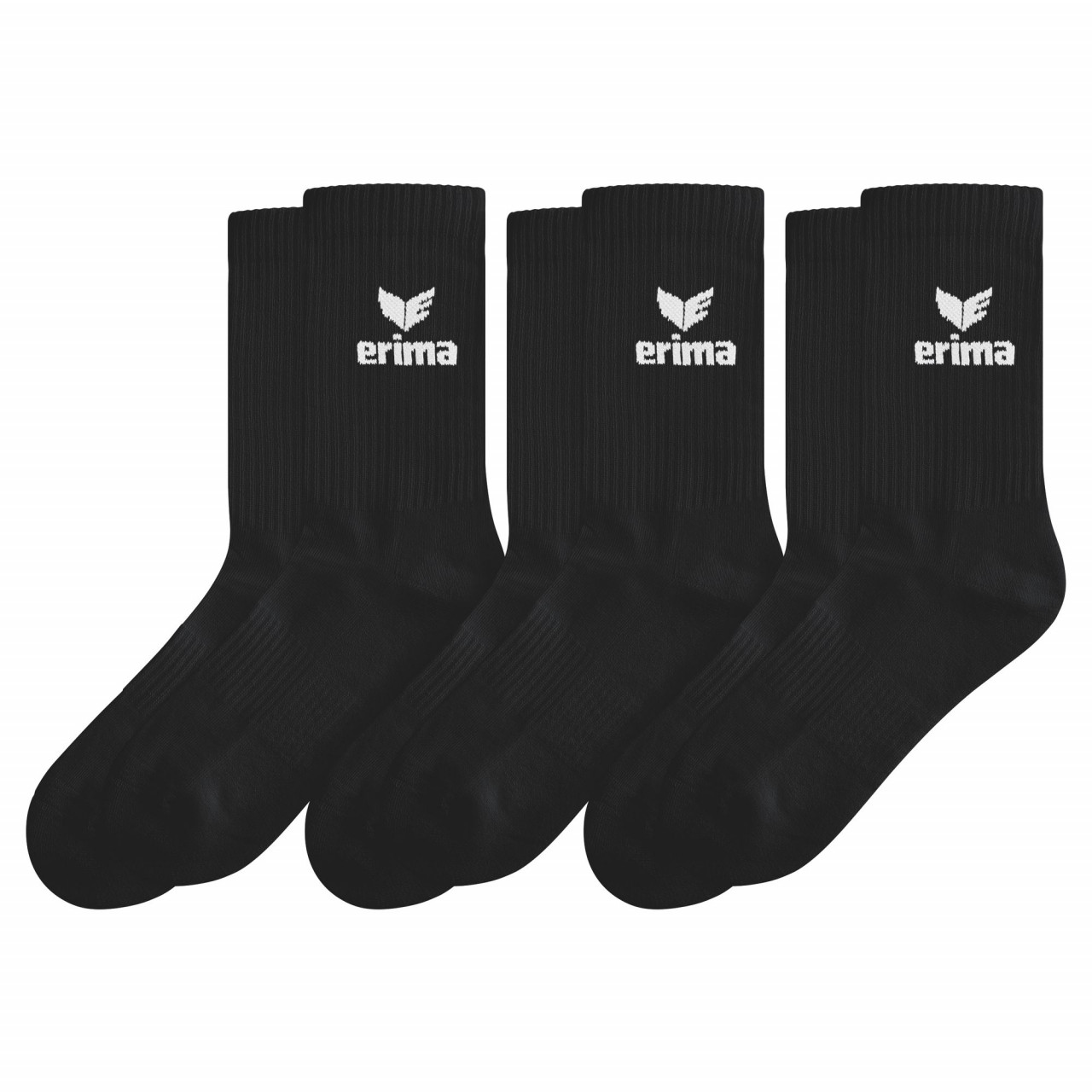 ERIMA Sportsocken 3-Pack – schwarz (Front)