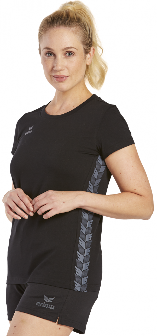 ERIMA ESSENTIAL TEAM T-shirt – schwarz/slate grey (Am Modell)