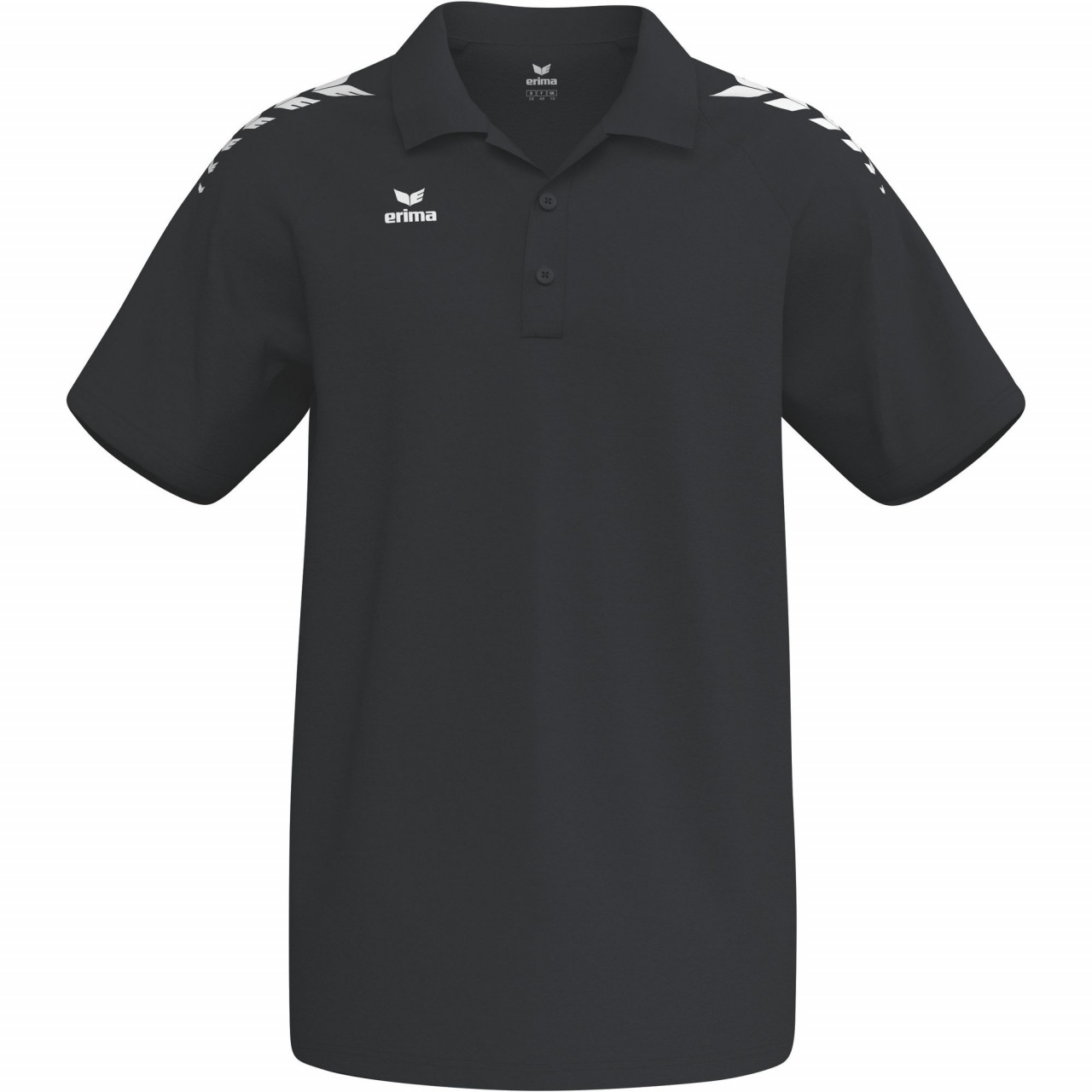 ERIMA CMPT Wings Poloshirt – schwarz/weiß (Front)