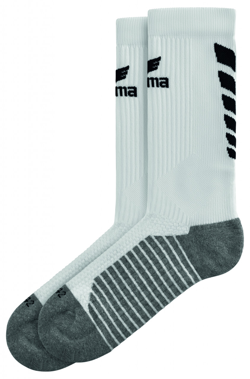 ERIMA Six Wings Socke – weiß/schwarz (Front)