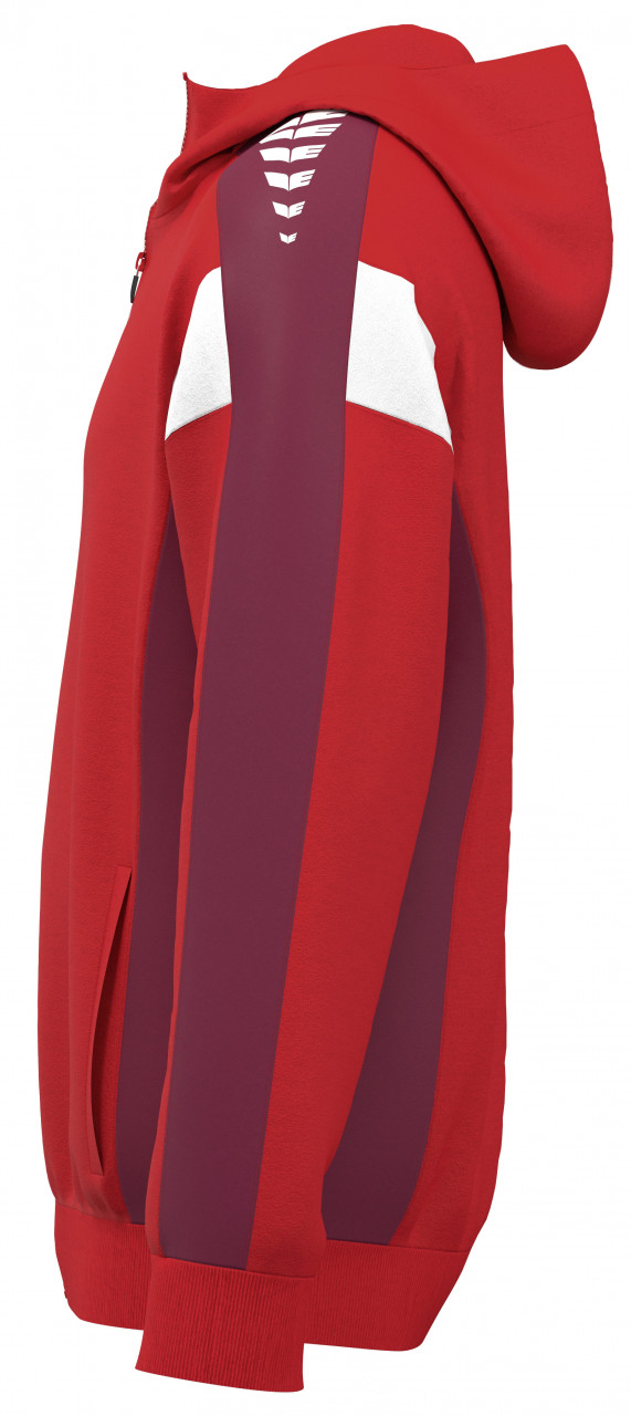 ERIMA CELEBRATE 125 Trainingsjacke mit Kapuze – rot/new bordeaux (Seite links)