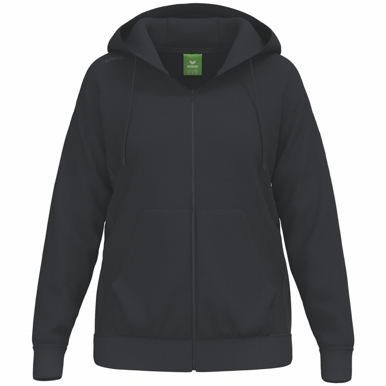 ERIMA TS Kapuzensweatjacke – schwarz (Front)