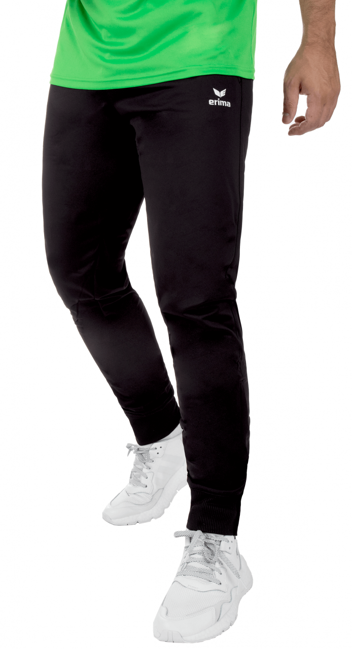 ERIMA Polyester Trainingshose mit Bündchen – schwarz (Am Modell)