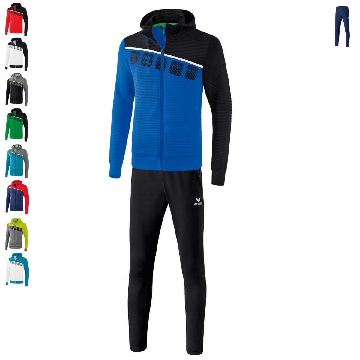BASUDAM Herren Trainingsanzug Set – Sweatsuit Mit Kapuze, Durchgehendem Reißverschluss & Reflektierenden Streifen | Bequemer 2-teiliger Sportanzug