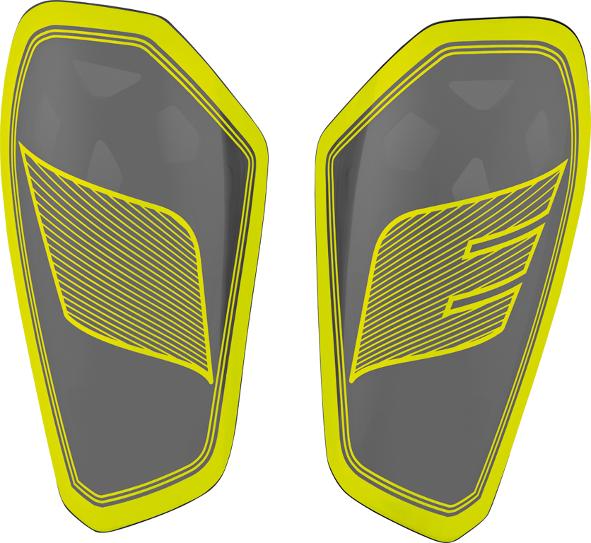 ERIMA Flex Guard Schienbeinschoner – lime/schwarz (Front)
